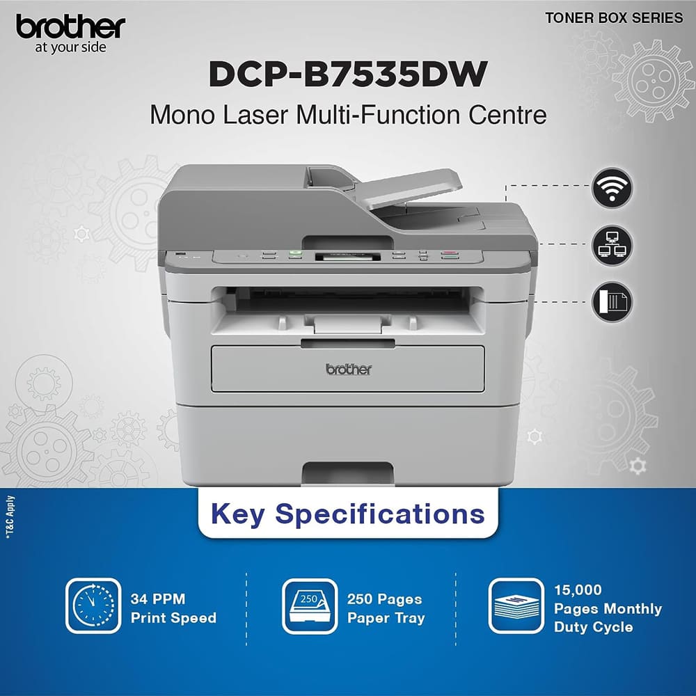 Laser Printer-Brother DCP-B7535DW Multi-Function Printer with Auto ...