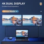 Powerful Connectivity - Type-C 8 in 1 Docking station with Dual HDMI / USB3.0 / USB2.0 / Type-C PD / Micro SD Card / SD Card / Gigabit Lan - Image 8