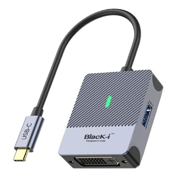 Black-i Powerful Connectivity - Type-C To DVI With USB 3.0 (4k@30Hz)