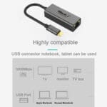 Powerful Connectivity - Type-C To Gigabit Lan Adapter (10/100/1000Mbps) - Image 3